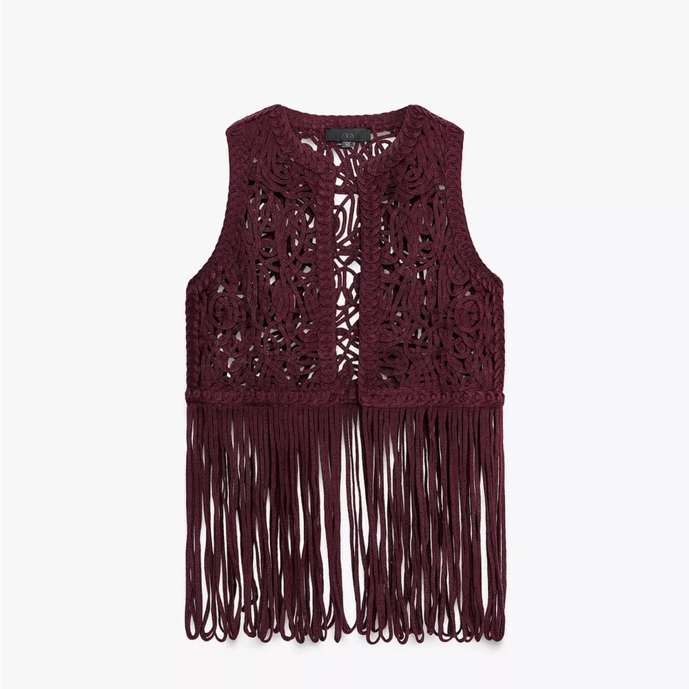 MACRAMÉ FRINGE VEST - Picture 8 of 8